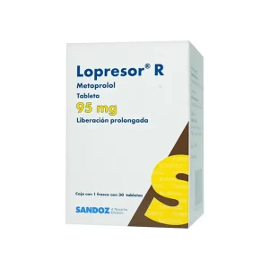 Lopresor R Liberación Prolongada 95 Mg 30 Tabletas