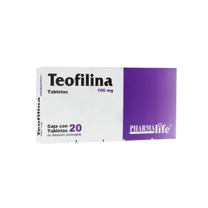 Pharmafil Teofilina Liberación Prolongada 100 Mg 20 Tabletas Genérico Alpharma