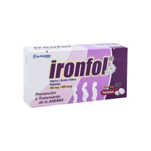Ironfol 100 Mg/350 Mcg 30 Tabletas