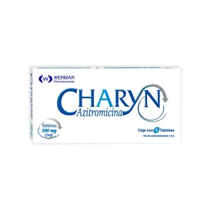Charyn Azitromicina 500 Mg 4 Tabletas Genérico Wermarphar