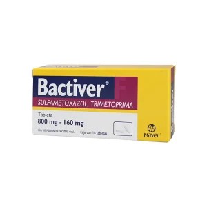 Bactiver F Sulfametoxazol/Trimetoprima 800/160 Mg 14 Tabletas Genérico Maver