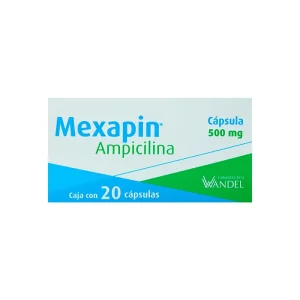 Mexapin Ampicilina 500 Mg 20 Cápsulas Genérico Wandel