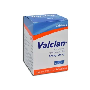 Valclan Amoxicilina/Ácido Clavulánico 875/125 Mg 14 Tabletas Genérico Wandel