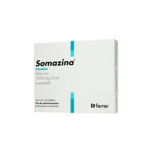 Somazina 1000 Mg Solución 5 Inyectables 4 Ml