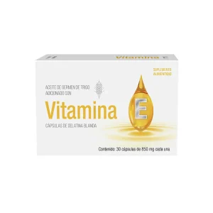 Vitamina E 850 Mg Suplemento Alimenticio 30 Cápsulas Genérico Progela