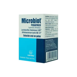 Microbiot Pediátrico Suplemento Alimenticio Frasco Gotas 8 Ml