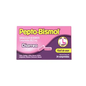 Pepto-Bismol 262.5 Mg Antiácido Original 24 Comprimidos