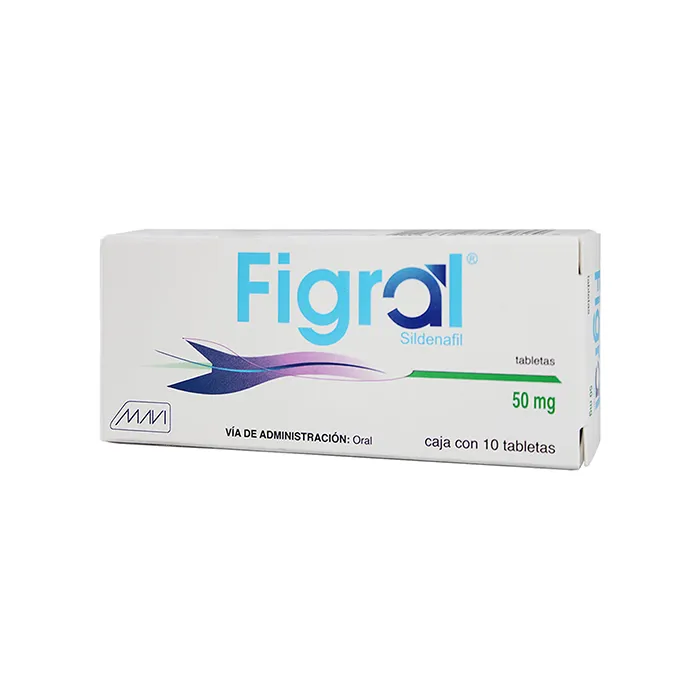 Figral Sildenafil 50 Mg 10 Tabletas Genérico Mavi